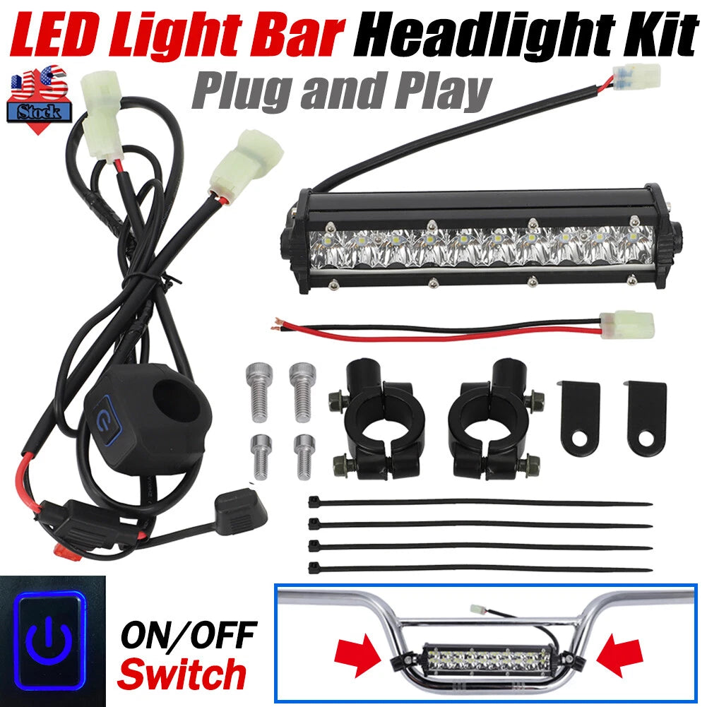 Plug and Play LED Headlight Light Bar Kit for Kawasaki KLX 110 KLX110L (2010–2021)