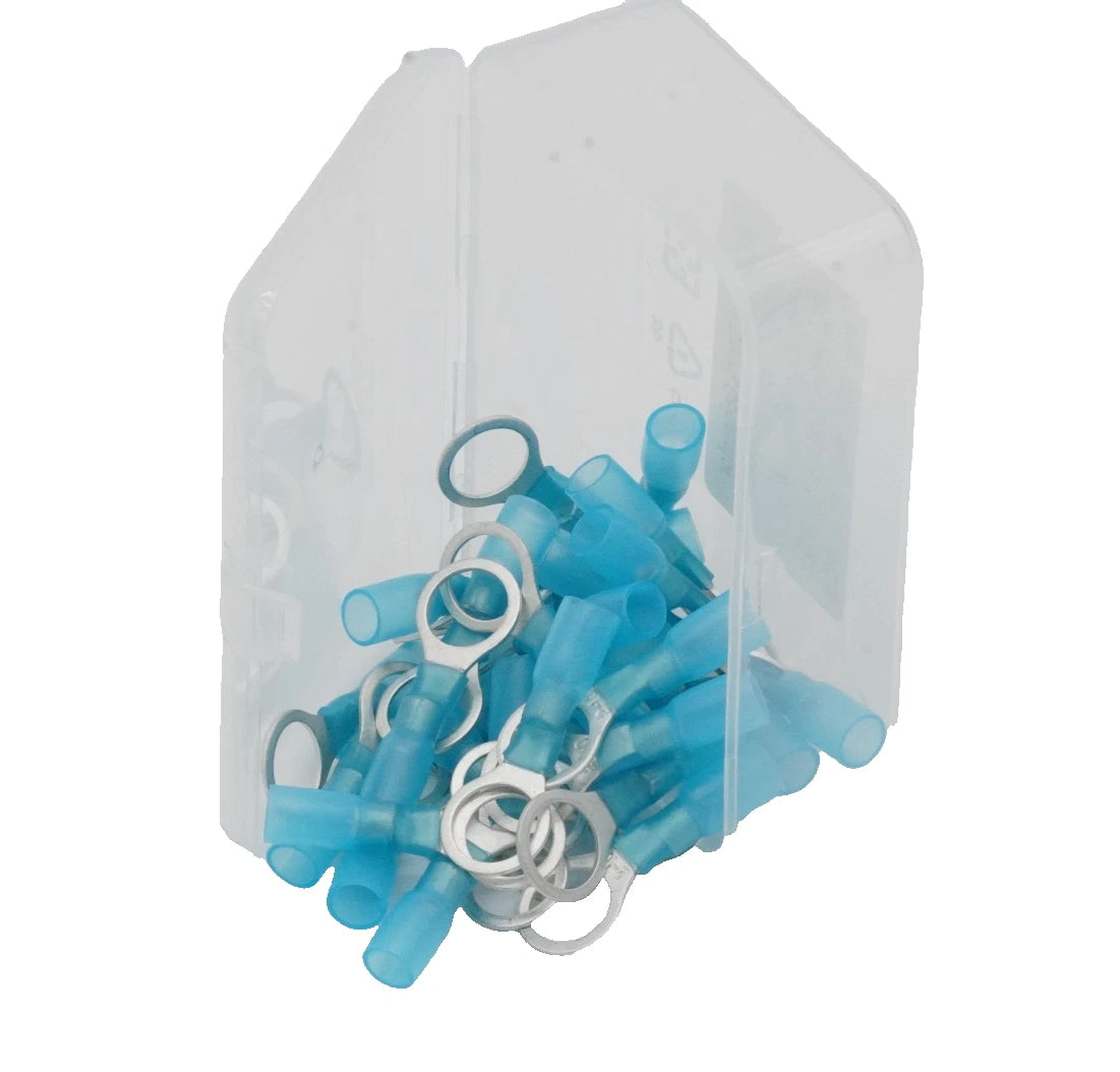 30-Pack Marine HDPE Heat Shrink Ring Terminal #10 16-14 AWG