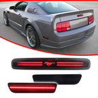 3X Smoke Red LED Rear Side Marker Lights for Ford Mustang (2005–2009)