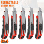 5Pcs Retractable Utility Knife Set + 40 Spare Blades for