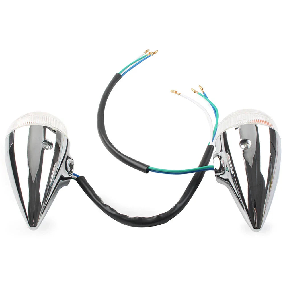 Clear Motorcycle Front Rear Turn Signal Lights for Yamaha XV1900 (2006-2013)