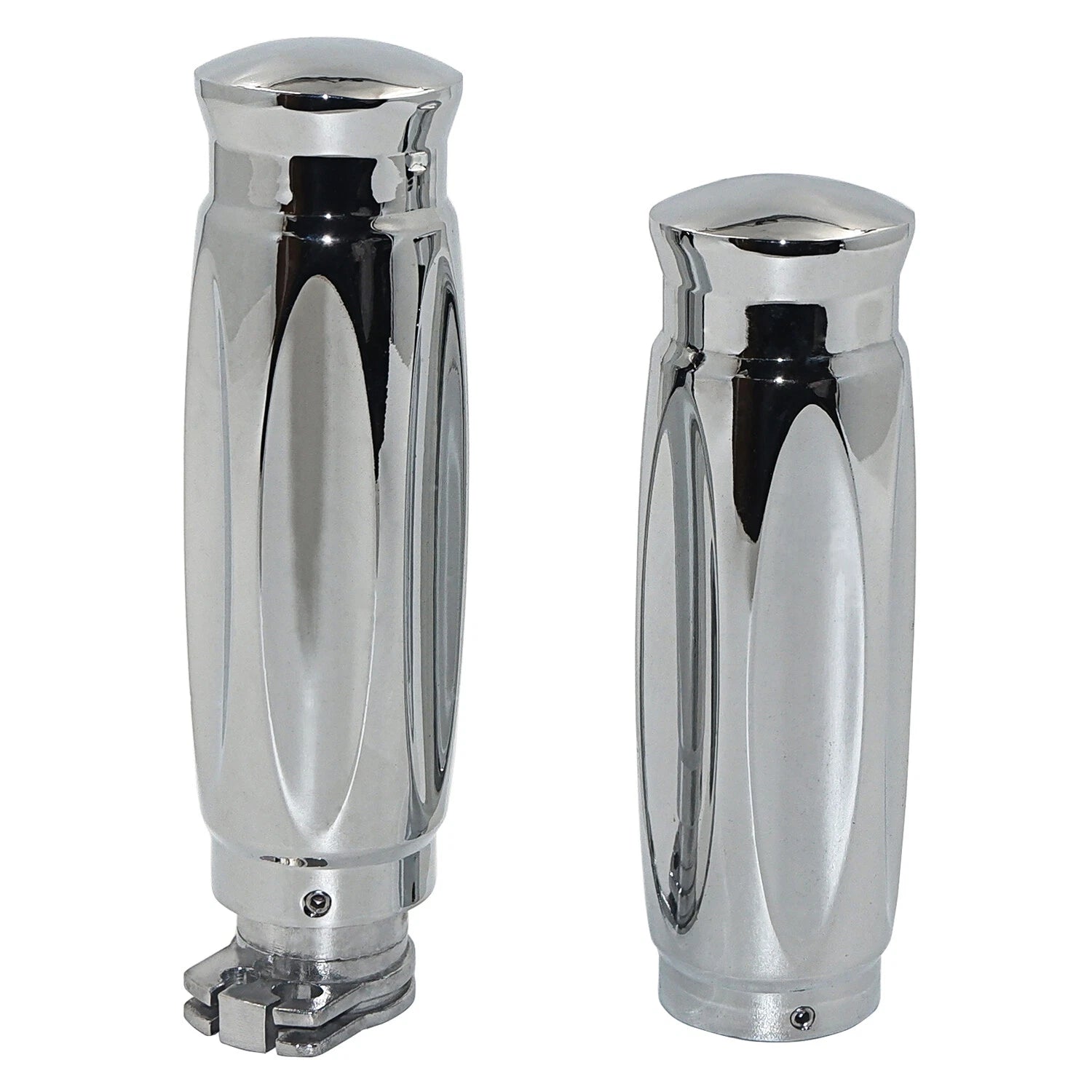 Custom Motorcycle Hand Grips for Sports Bikes 7/8" 22mm Chrome