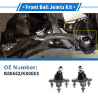 2X Front Lower Ball Joints for Audi A3 Quattro (2006–2013) No.K80662/K80663