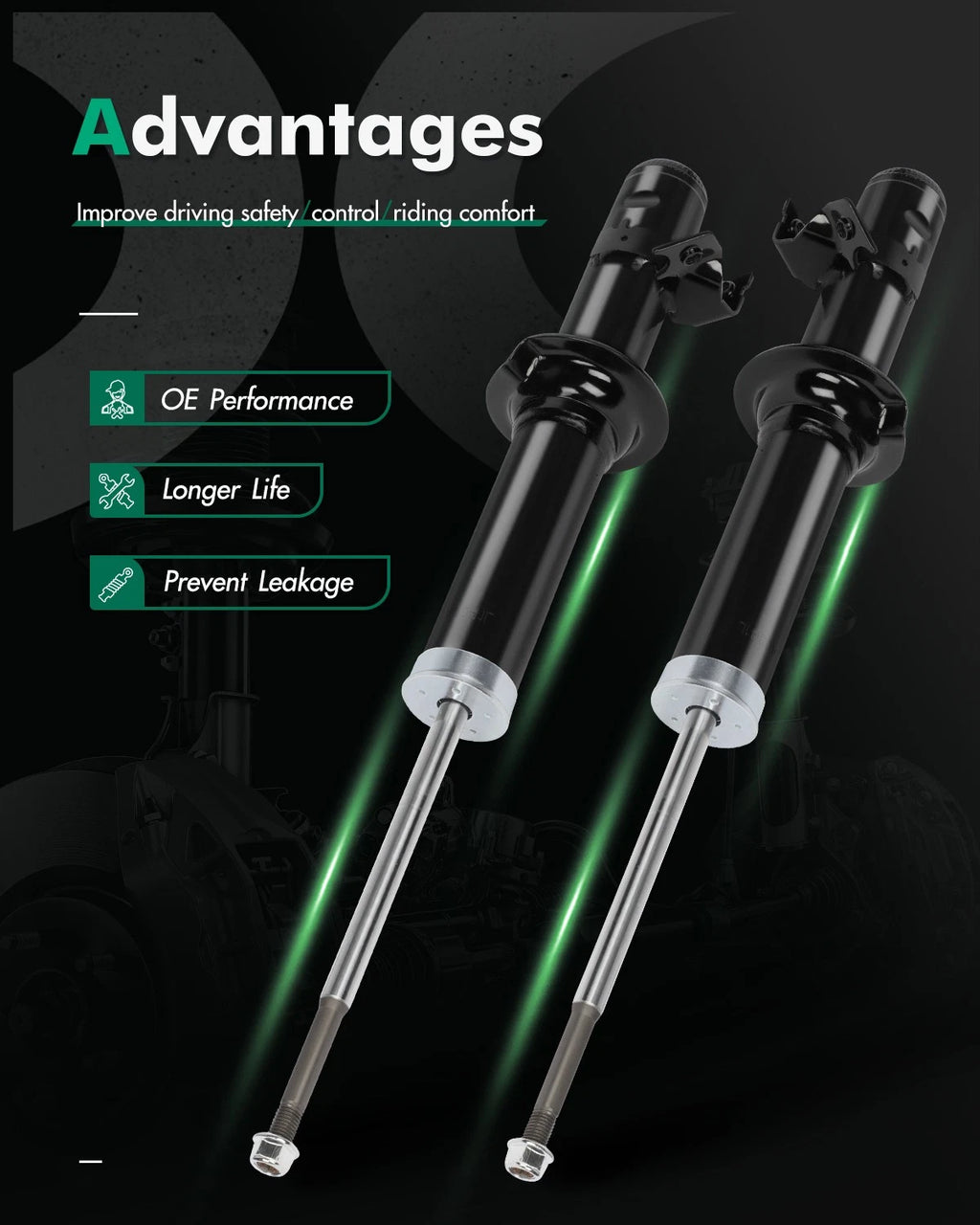 Front Shocks Struts Set of 2 for Honda Civic (1992–1995) Acura Integra (1994–2001)