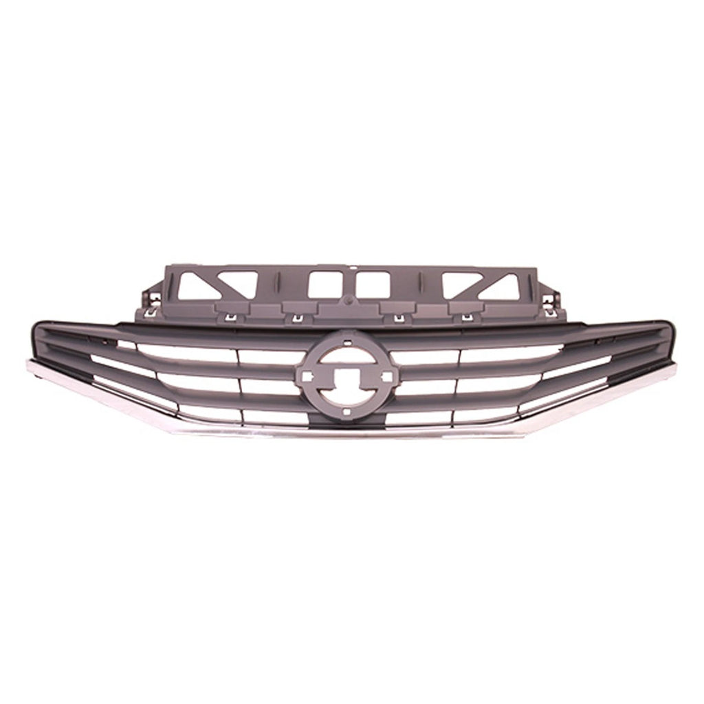 Replacement Gray Chrome/Painted Front Grille for 2014-2016 Nissan Versa