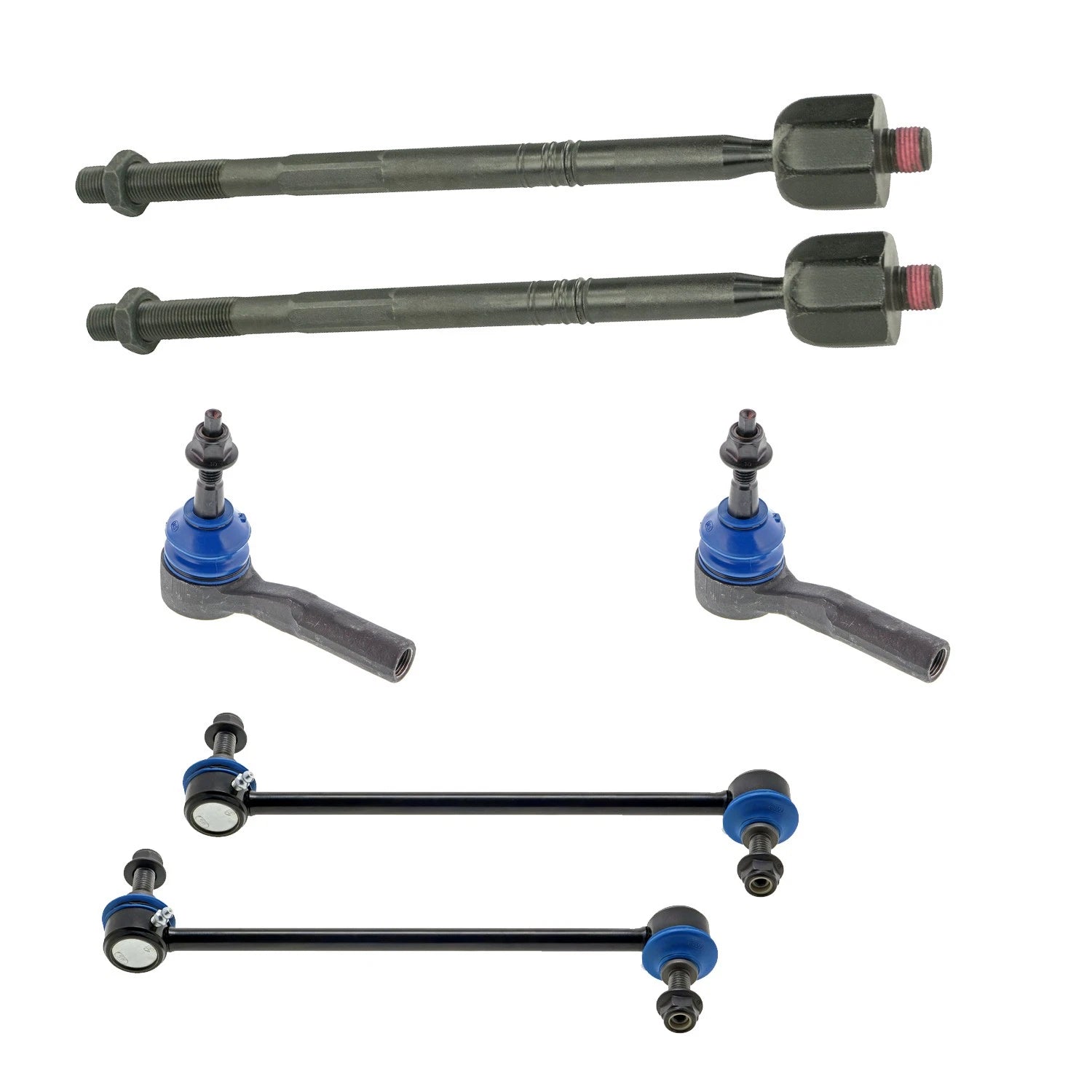 Set of 4 Tie Rod Ends & Sway Bar Links for Chevrolet Impala