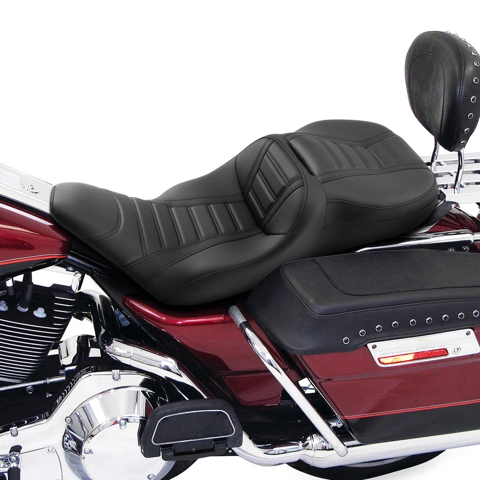 Driver Passenger Seat for Harley Electra Glide FLHT (1997–2007) Black