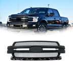 Gloss Black Front Upper Grille for Ford F-150 (2018–2020) Platinum Style