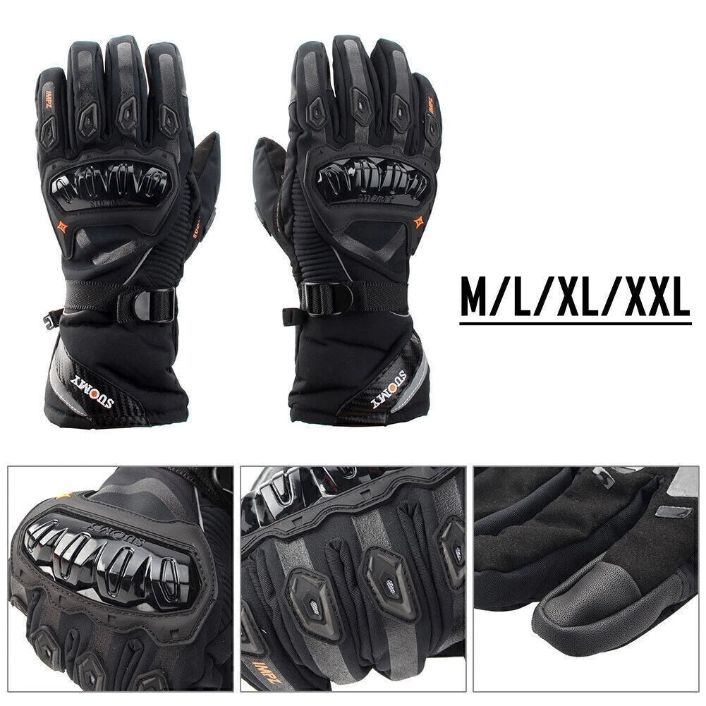 Rider Protective Gloves for Motorcycle (Touch Screen, Waterproof, Windproof)