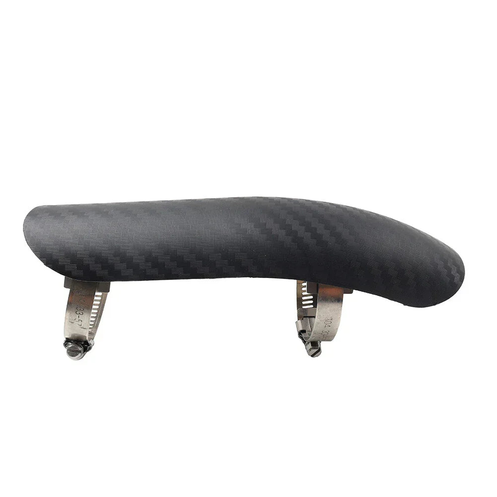 Universal Exhaust Muffler Heat Shield Cover for Car - Black/Silver Clamp