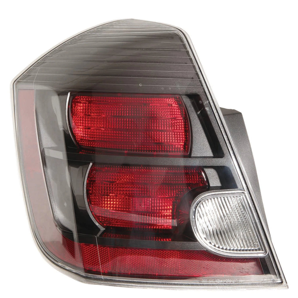 Replacement Driver Tail Light Assembly w/Dark Bezel for 2010–2012 Nissan Sentra