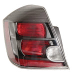 Replacement Driver Tail Light Assembly w/Dark Bezel for 2010–2012 Nissan Sentra