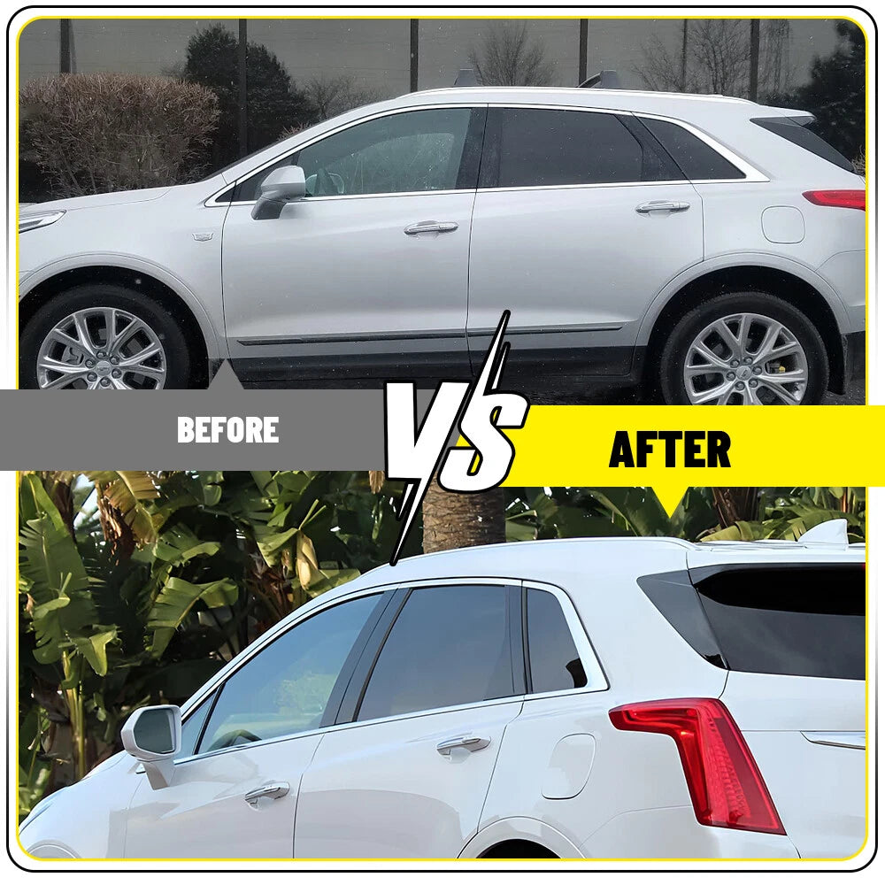 6x Gloss Black Pillar Posts for Cadillac XT5 (2017–2023)