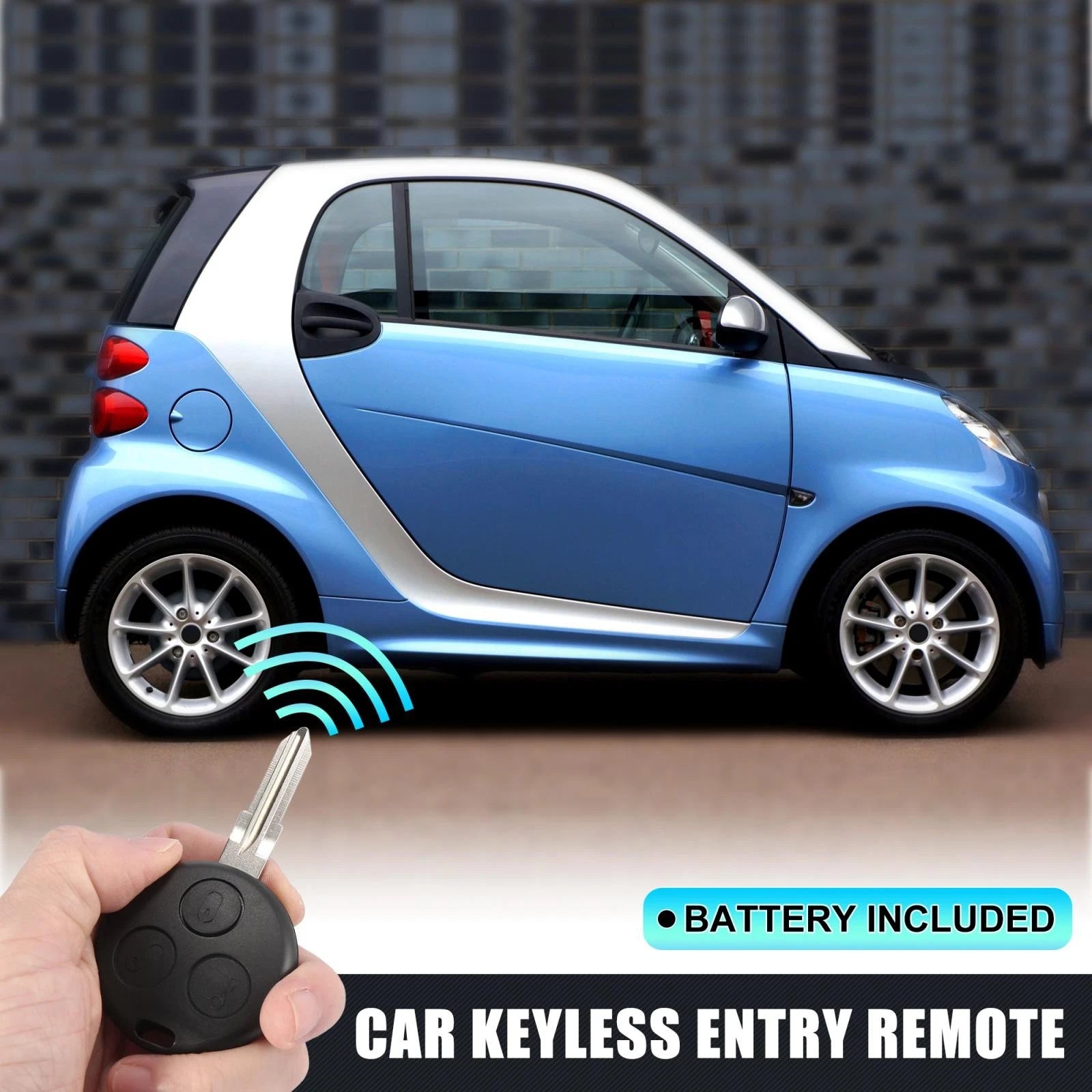 Keyless Entry Remote Key Fob 433MHz for Mercedes Benz Smart City Passion (2007–2014)
