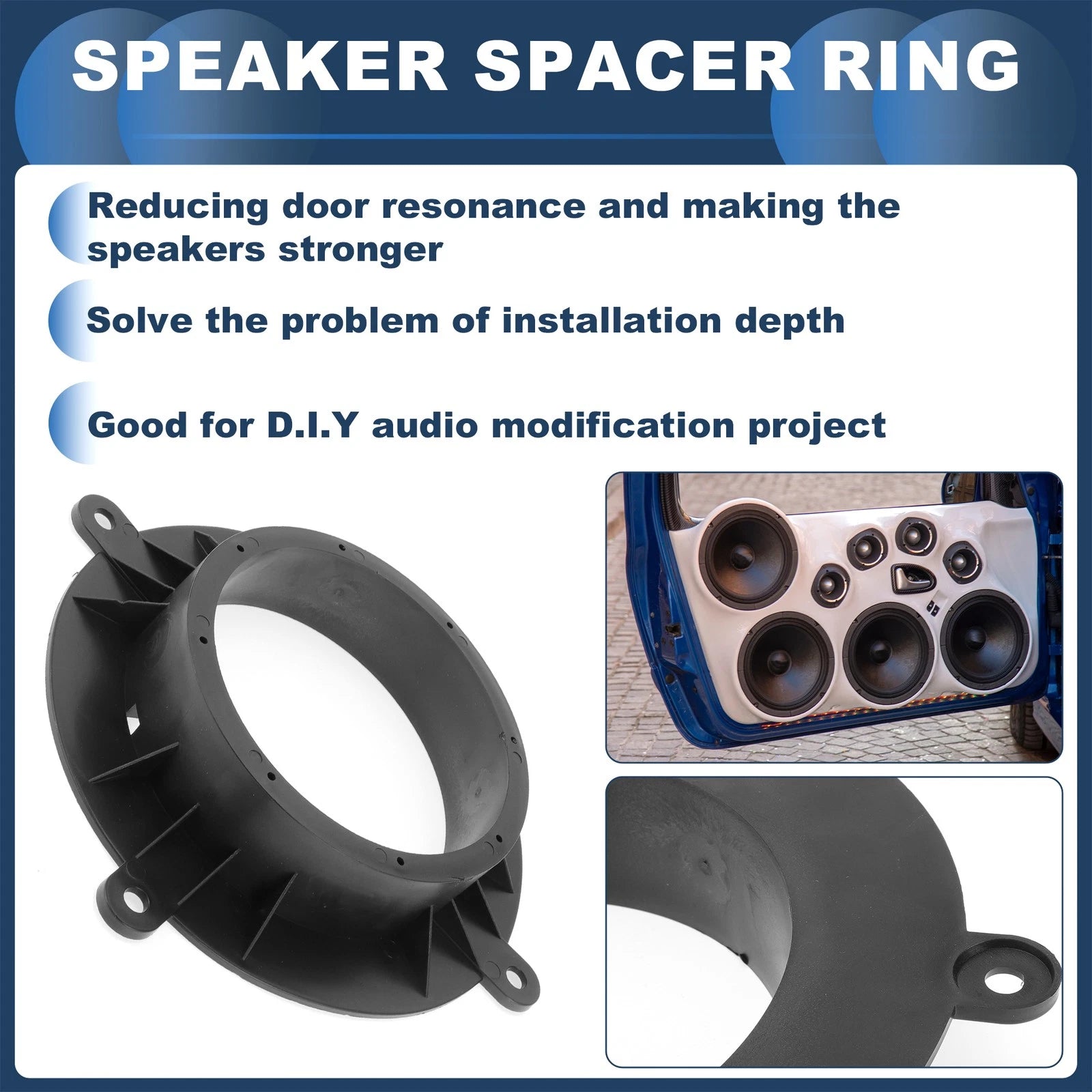 2X Speaker Spacer Ring Adaptor for Mazda CX-5 (2012–2023) 6.5"