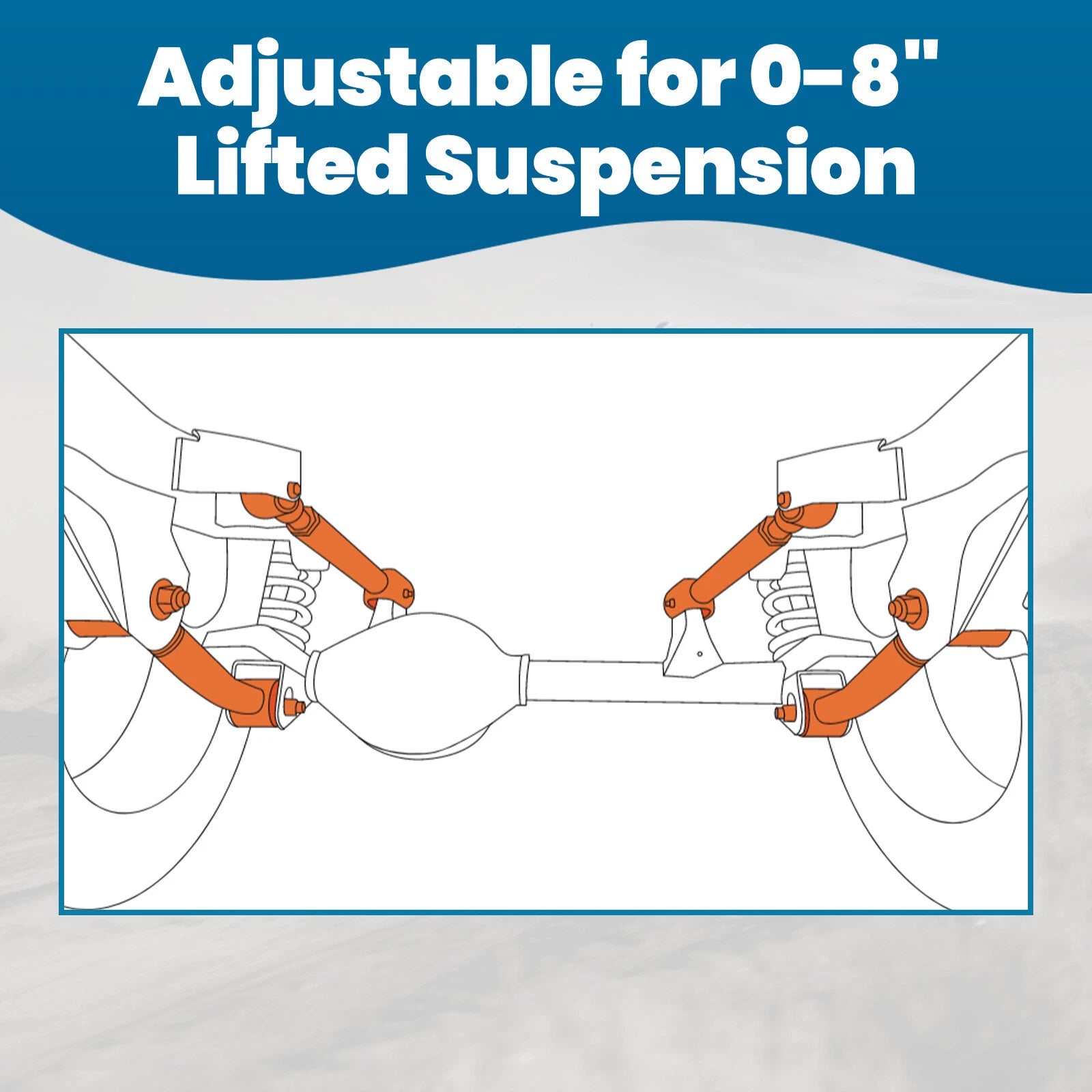 Set of 4 Adjustable Control Arms for Jeep Cherokee XJ (1984–2001)