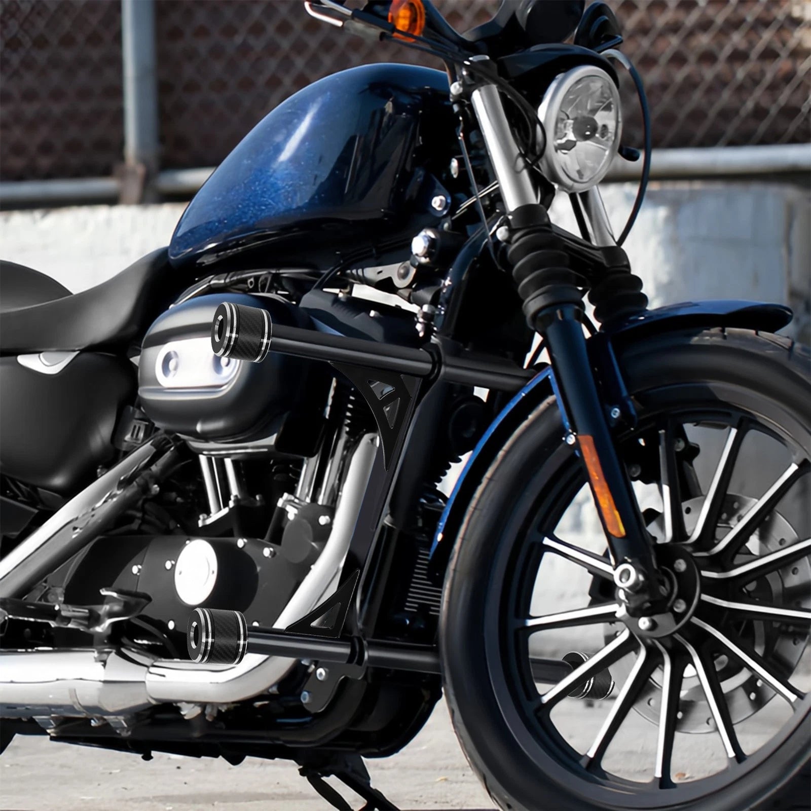 Engine Guard Crash Bar for Harley Sportster XL883 1200 48 72 (2004–2022) Black