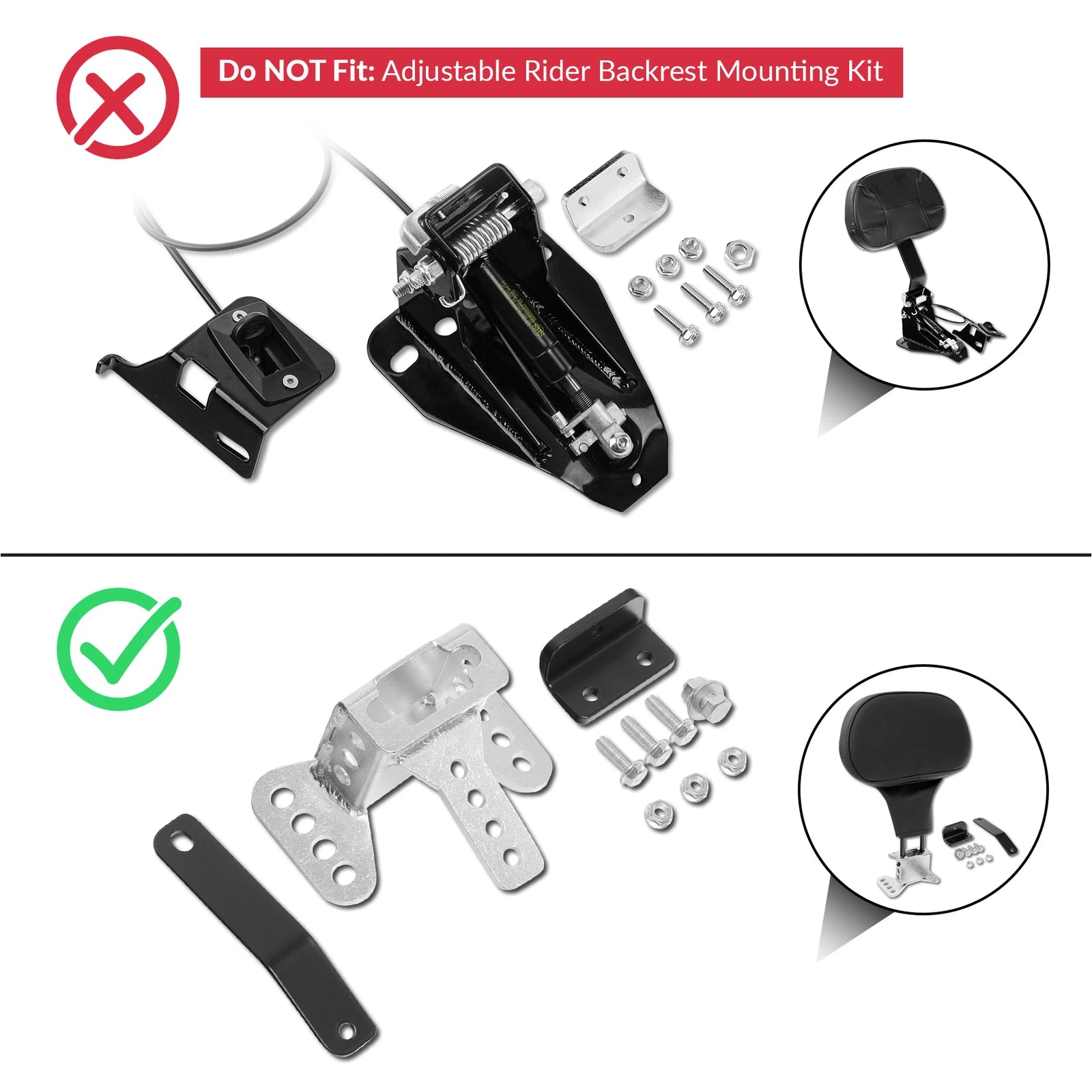 Black Rider & Passenger Seat for Harley Touring Road Street Glide (2009–2023)