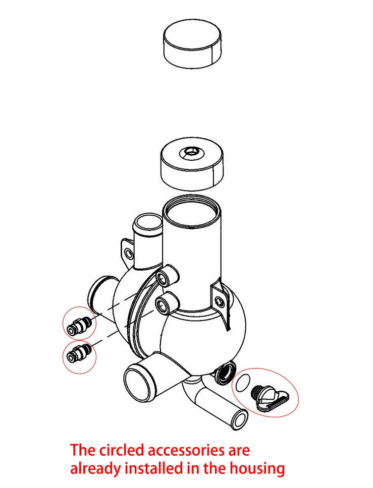 Water Distribution Housing with Air Valve Fitting for MerCruiser (863802T2)