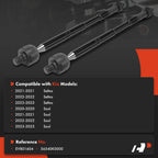 2X Front Inner Tie Rod Ends for Kia Soul (2020–2023) Seltos (2021–2023)