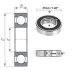 Deep Groove Ball Bearing 6904VV for Scooter Skateboard Wheel (20x37x9mm)