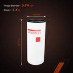 2X Oil Filters for Cummins Diesel Engines (LF14000NN, LF9080, LF9001, 4367100)