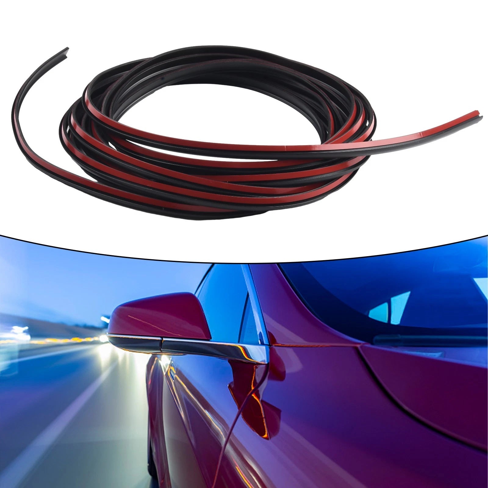 Set of 5M Rubber Seal Strip Edge Protector for T-Type Car