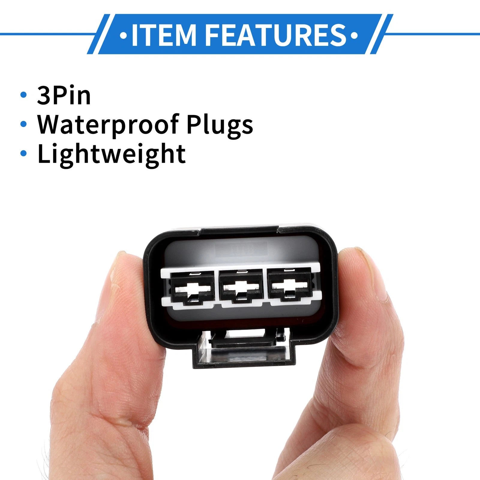 Set of 1 3 Pin Radiator Cooling Fan Connector Plug for Hyundai Kia