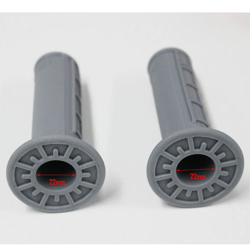 1 Pair 22mm Grey Rubber Hand Grip for ATV Quad Bikes (Universal Fit)
