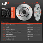 Front Side Drilled Brake Rotors for Mitsubishi Lancer (2015-2020)