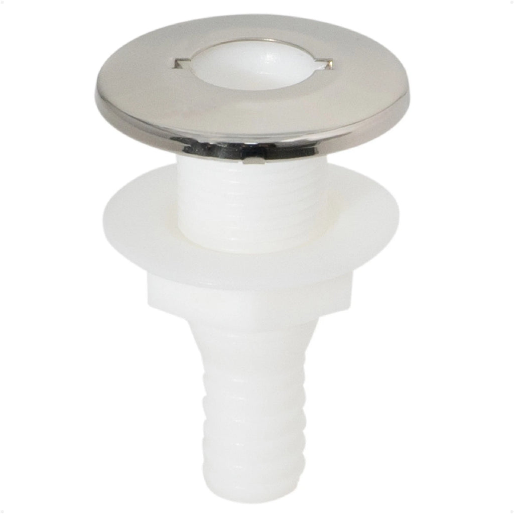 Thru-Hulls for Hose 3/4 inches - White Nylon/Stainless Steel FO2558