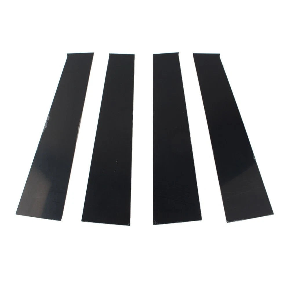 Set of 4 Car Window Pillar Door Trim for Dodge Ram 1500 (2009–2018) Bright Black