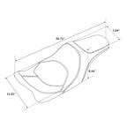 2X Up Driver & Passenger Seat for Harley Touring Street Road Glide (2009–2023)