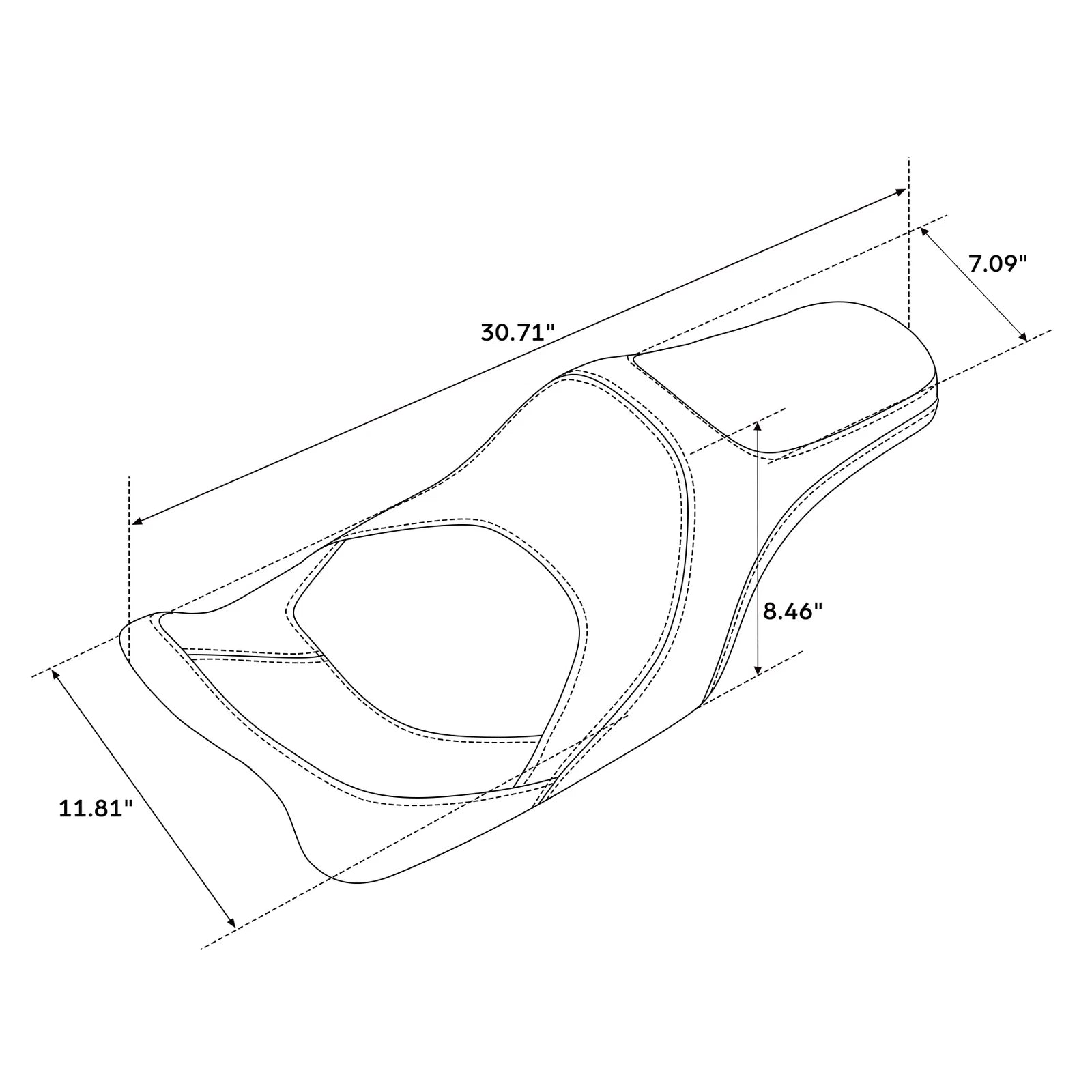 2X Up Driver & Passenger Seat for Harley Touring Street Road Glide (2009–2023)