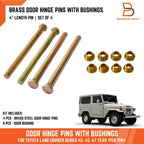 100MM Front Door Hinge Pin Bush Kit for Toyota Land Cruiser FJ40 FJ45 (1960-1984)