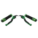 Green Extendable Brake Clutch Levers Grip Set for BMW S1000R S1000RR (2010-2023)