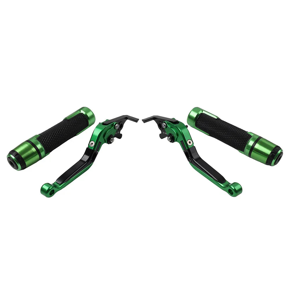 Green Extendable Brake Clutch Levers Grip Set for BMW S1000R S1000RR (2010-2023)