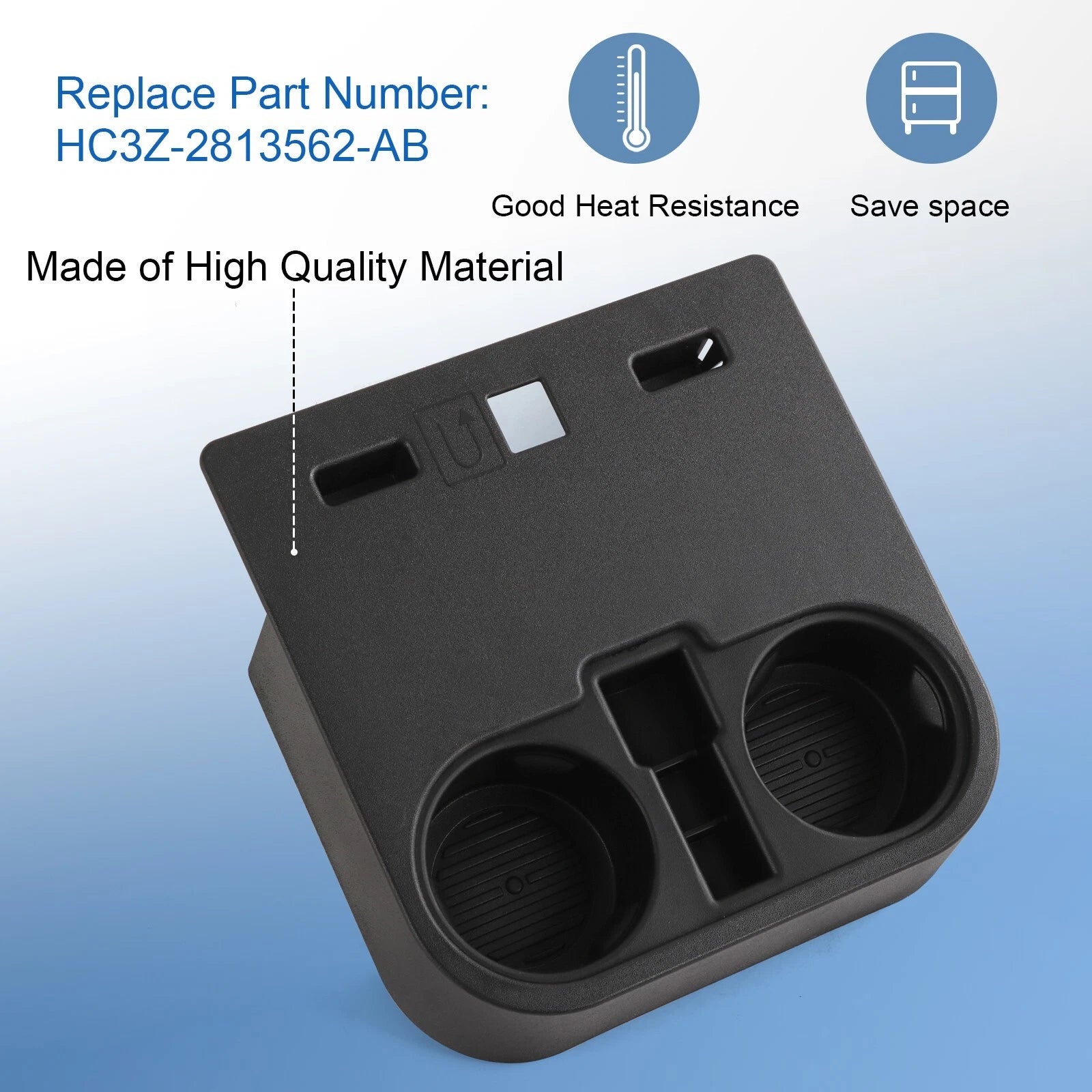 Dual Cup Holder for Ford F-Super Duty (2015-2022)