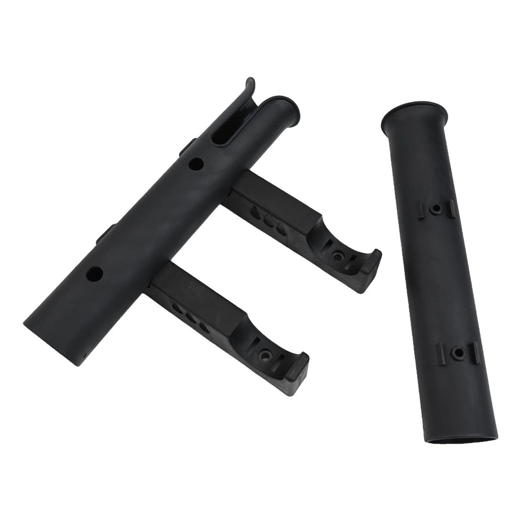 Fishing Rod Holders Wall Mount Set of 2 - Sleek Black and White Designs