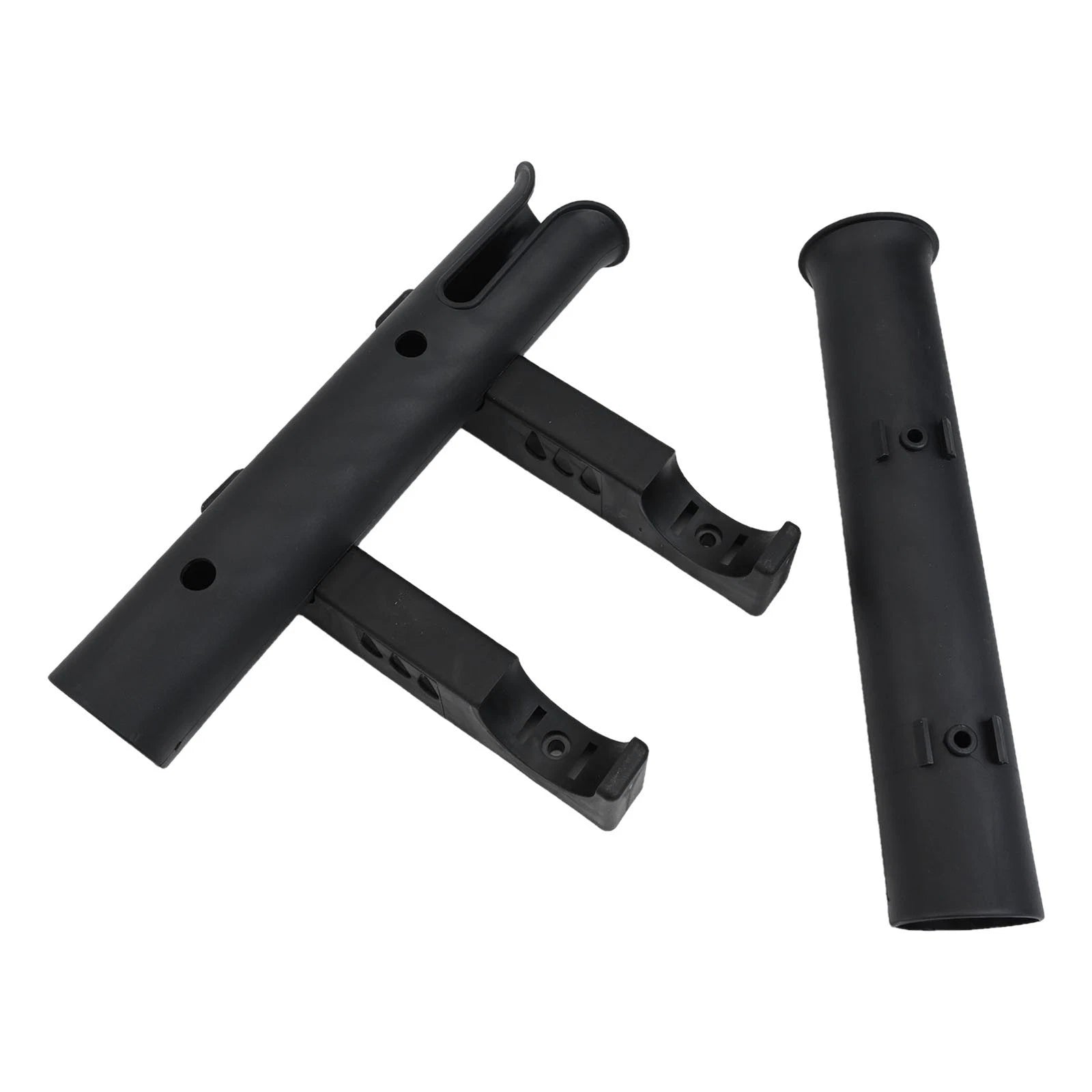 Fishing Rod Holders Wall Mount Set of 2 - Sleek Black and White Designs
