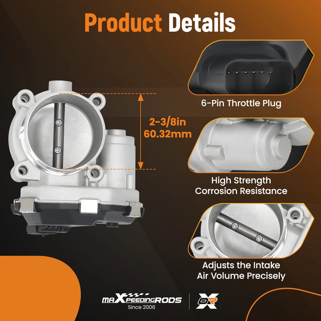 Throttle Body with TPS Sensor for Ford F-150, Explorer, Mustang, Edge (YYYY–YYYY)