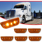 5pc Amber LED Roof Clearance Marker Light for Kenworth T680 T770 T880
