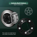 2X 1.5" Wheel Spacers 5x4.5 1/2" Studs for Ford Mustang Explorer Jeep Liberty