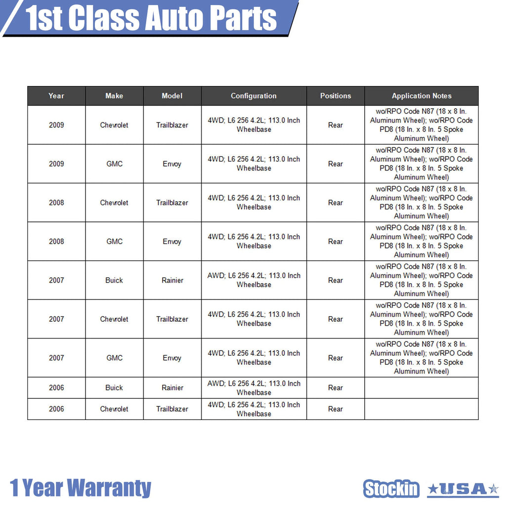 Rear Drive Shaft for Blazer Envoy Jimmy (2002-2009)