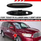 2X LED Smoke Front Side Marker Indicator Lights for Toyota Camry (2006–2011)