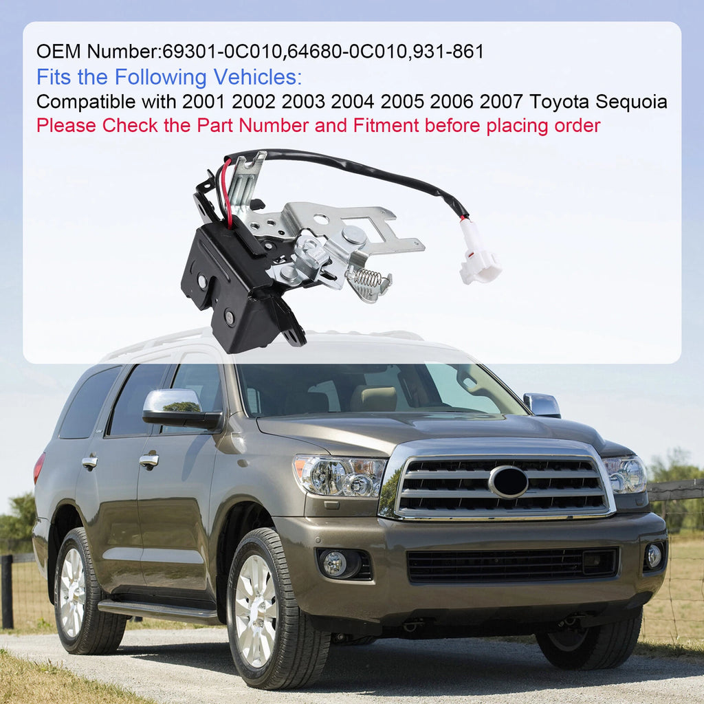 Trunk Latch with Cable for Toyota Sequoia (2001-2007)