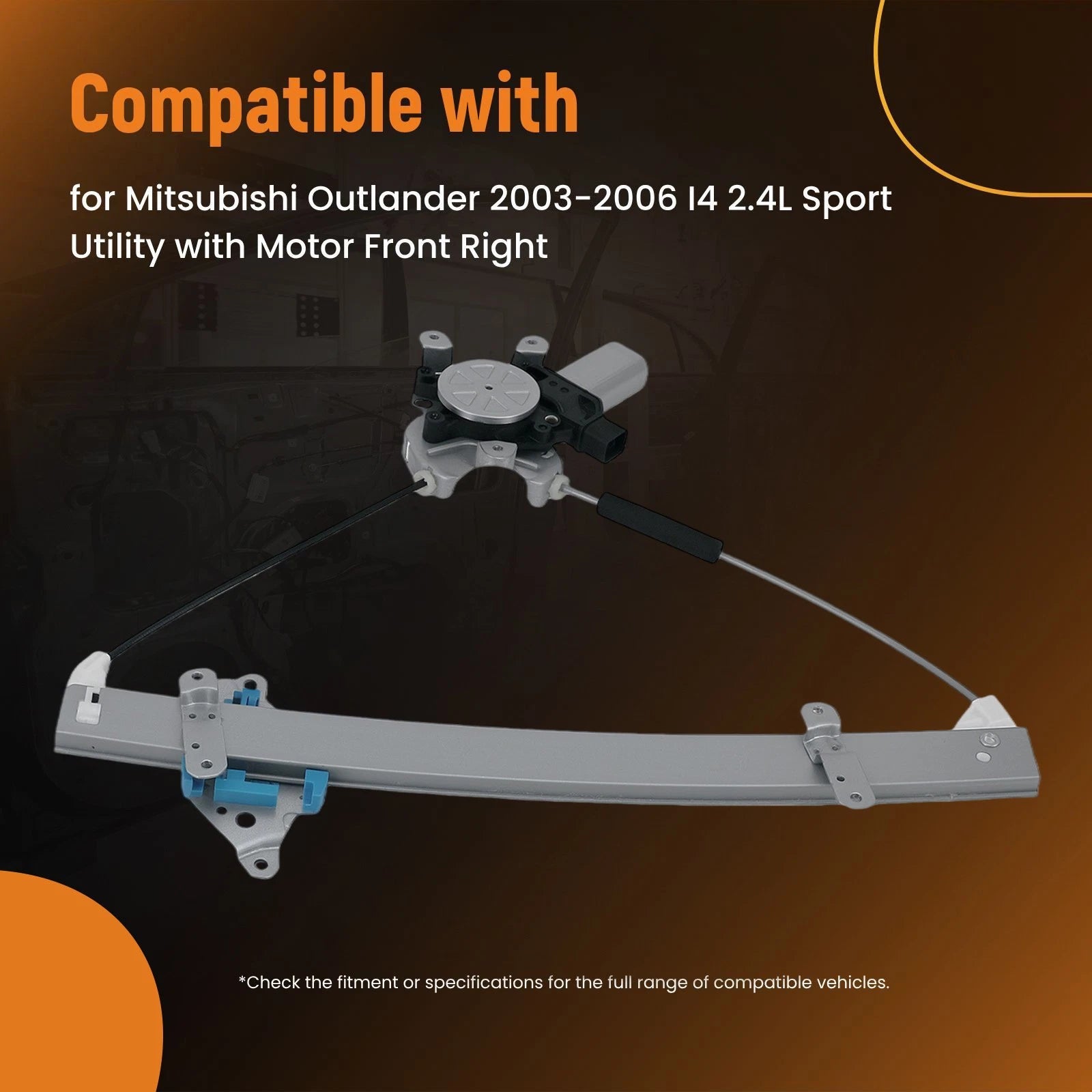 Front Right Window Regulator for Mitsubishi Outlander (2003-2006)