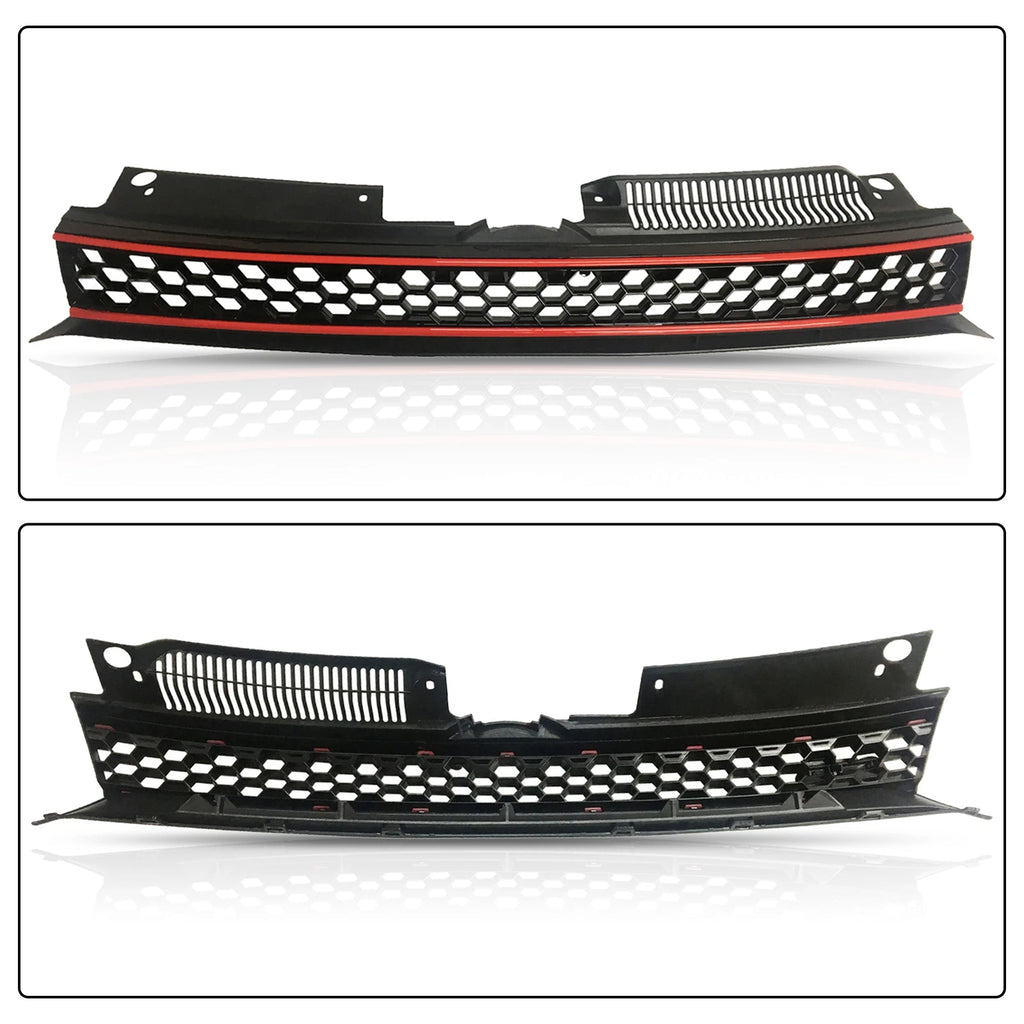 Badgeless Hex Mesh Grille for VW Mk6 Golf GTI Jetta (2010–2014)