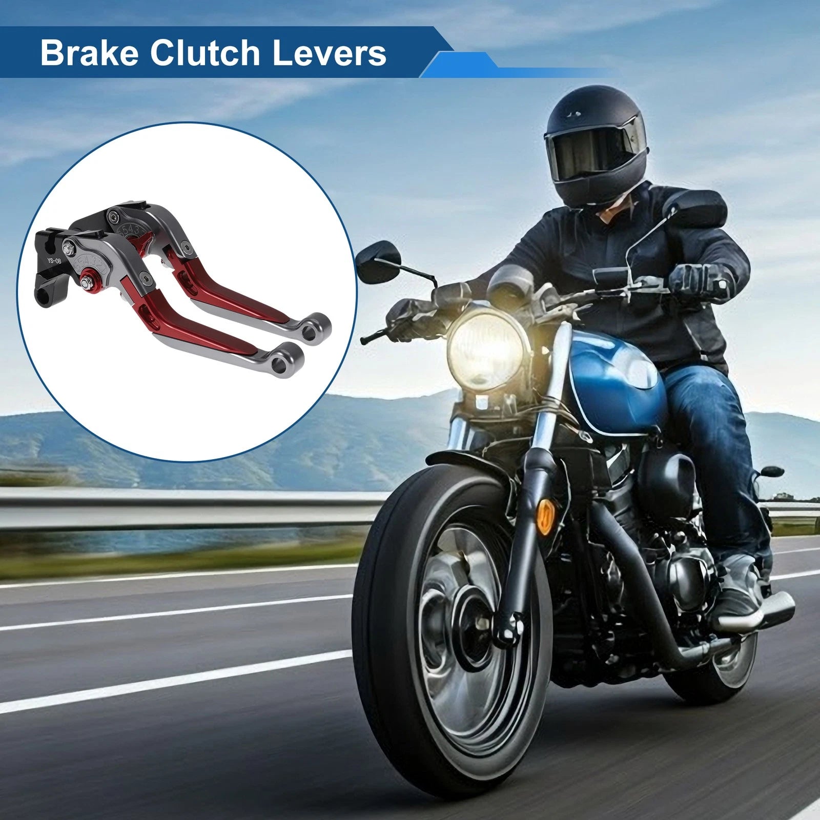 Adjustable Brake Clutch Levers for Honda CBR600RR (2007–2016) Titanium Red