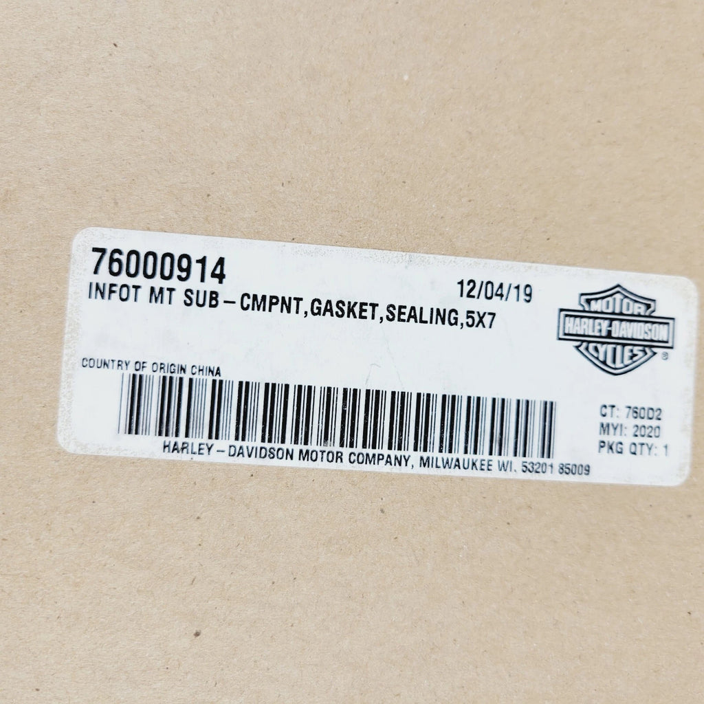 Genuine Saddlebag Lid Speaker Sealing Gasket for Harley-Davidson (5X7) 76000914